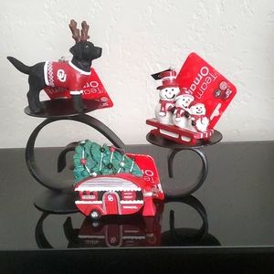 FOCO  8PC Team Ornaments (OU)Sooners